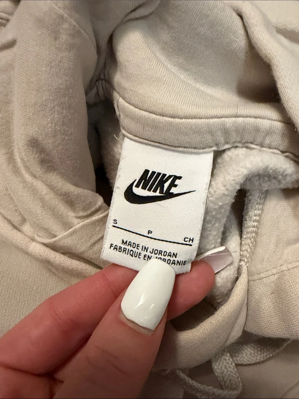 Nike Cream Pullover Hoodie with White Swoosh